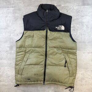 The‎ North Face Nuptse 700 Puffer Vest Mens Small Olive Green Black